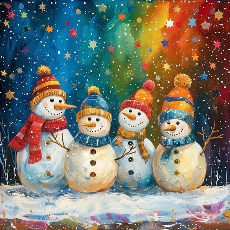 Paint by Numbers Kit Snowmen