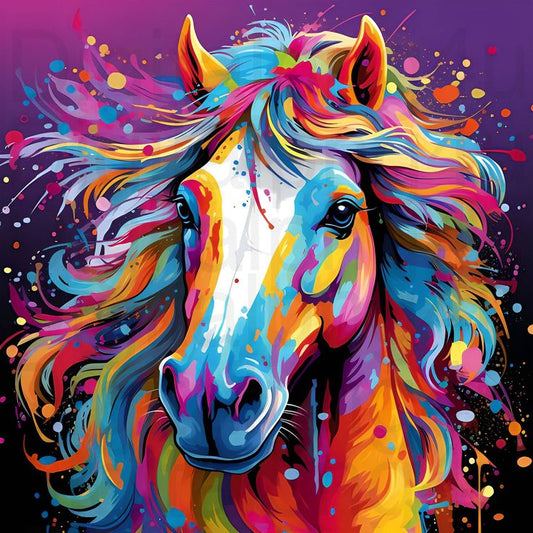 Paint by Numbers Kit Colorful Horses