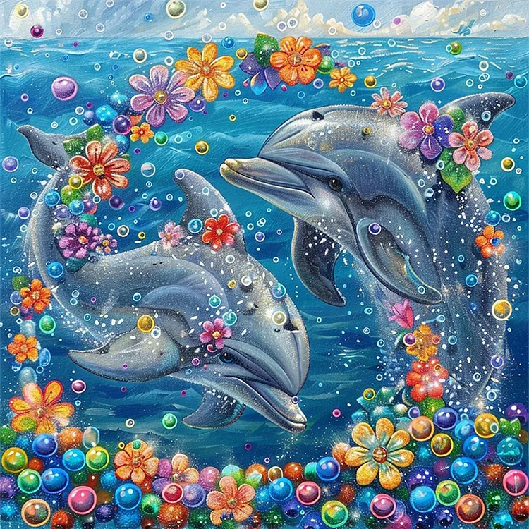 Paint by Numbers Kit Two Dolphins