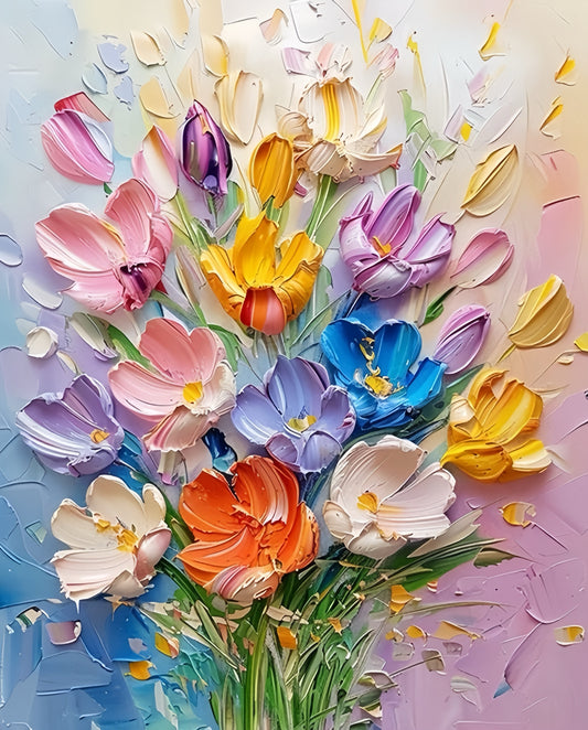 Paint by Numbers Kit 3D Flowers