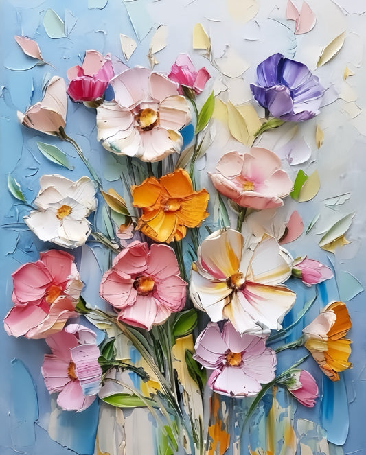 Paint by Numbers Kit 3D Flowers