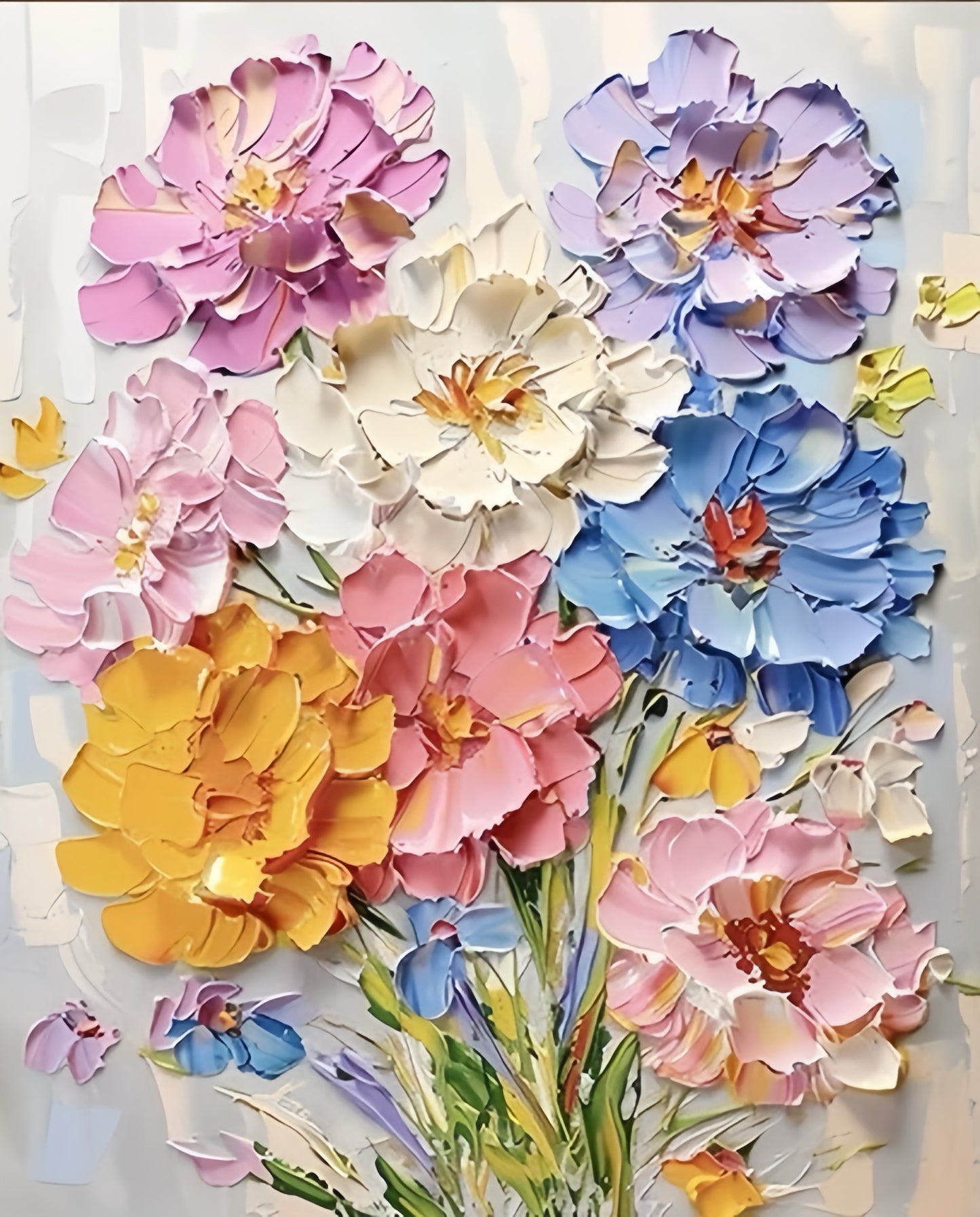 Paint by Numbers Kit 3D Flowers