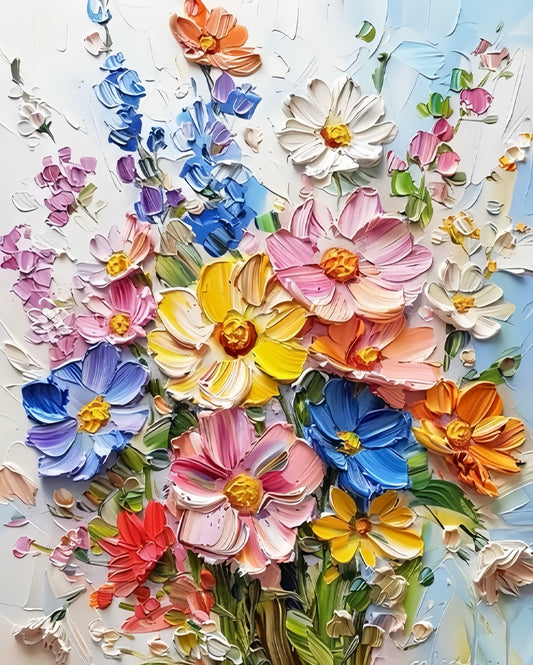 Paint by Numbers Kit 3D Flowers