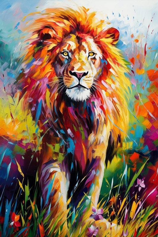 Paint by Numbers Kit Colorful Lion