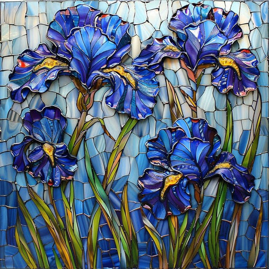 Paint by Numbers Kit Blue Flowers