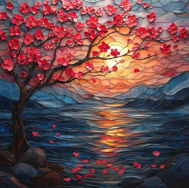 Paint by Numbers Kit Flower Tree