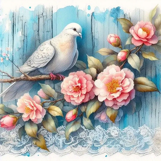 Paint by Numbers Kit Flowers and Birds