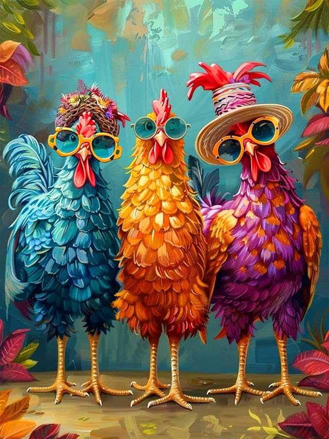 Paint by Numbers Kit Colored Chicken