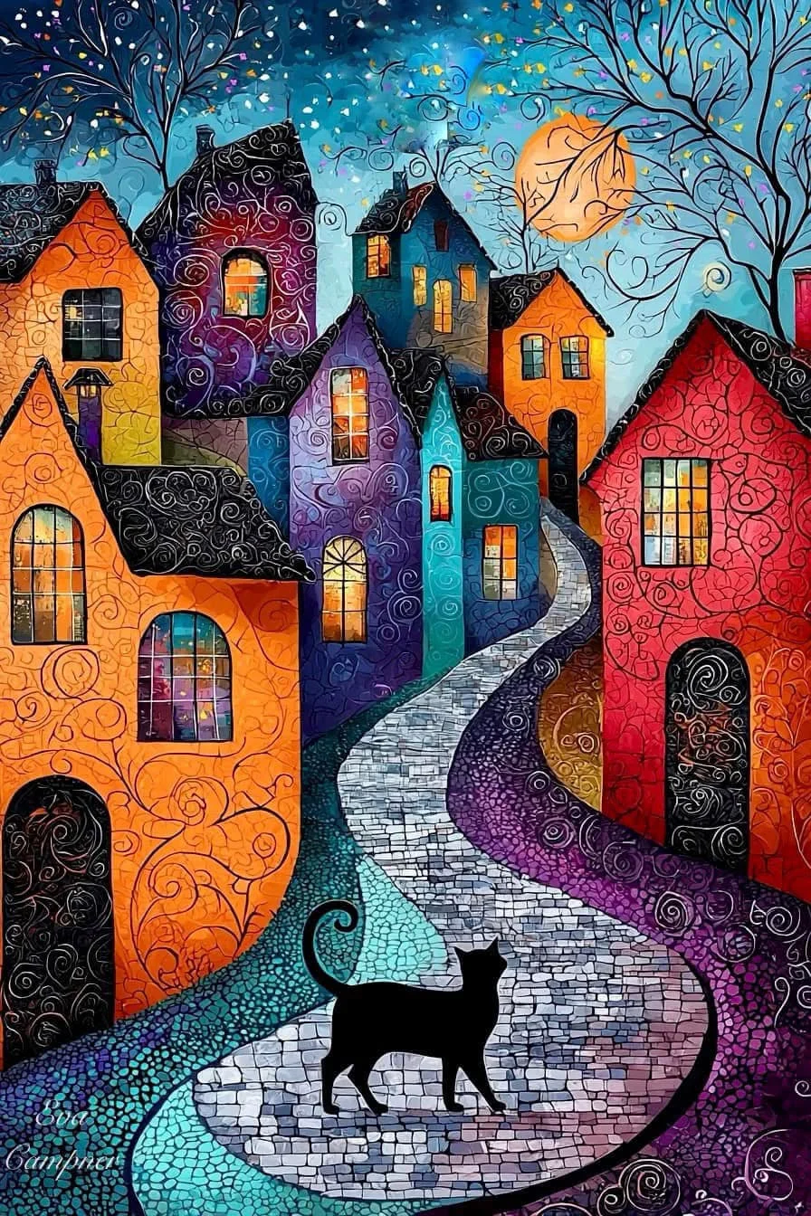Paint by Numbers Kit Fairytale Town