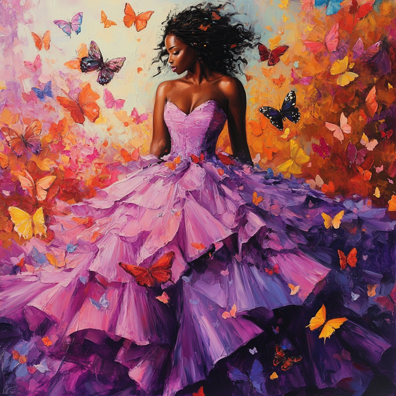 Paint by Numbers Kit Woman And Butterflies