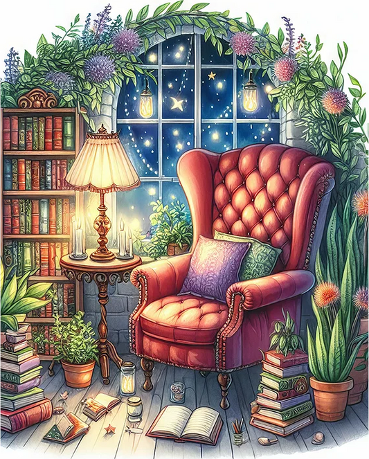 Paint by Numbers Kit Cozy Room