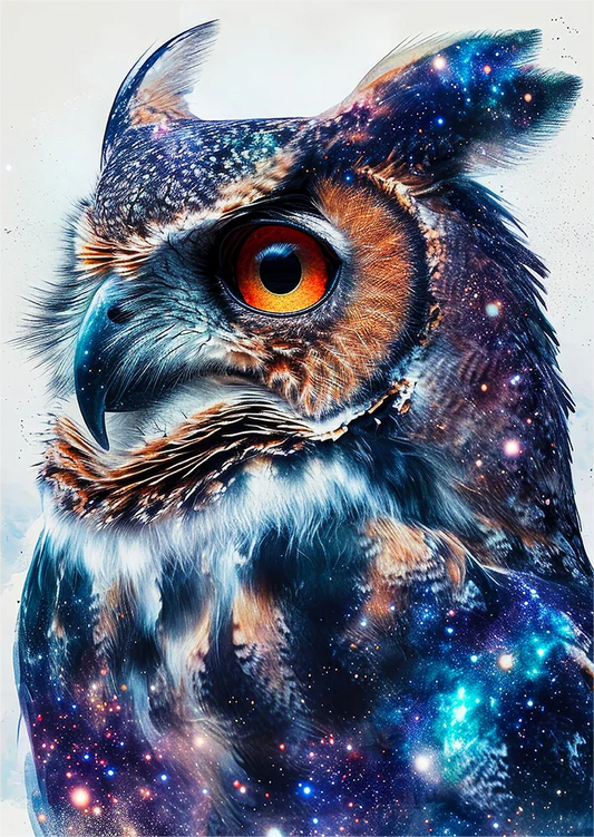 Paint by Numbers Kit Abstract Owl