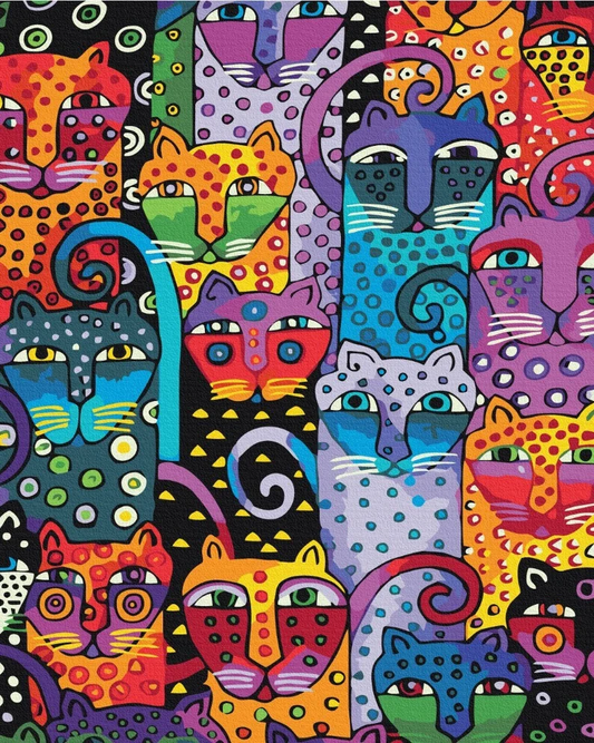 Paint by Numbers Kit Abstract Cat