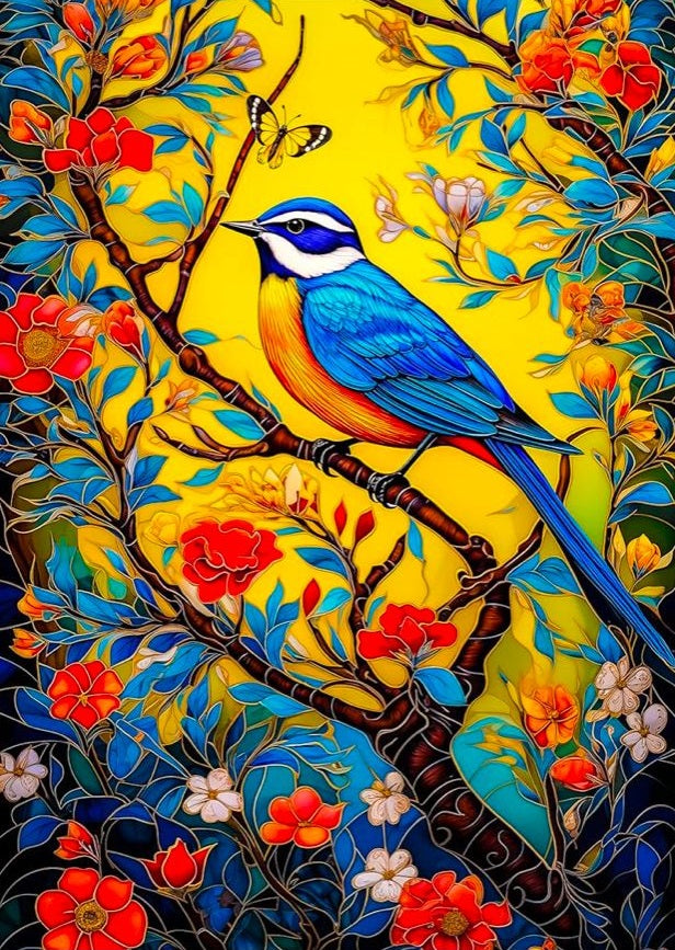 Paint by Numbers Kit Bird On The Branch