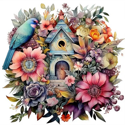 Paint by Numbers Kit Flower Bird