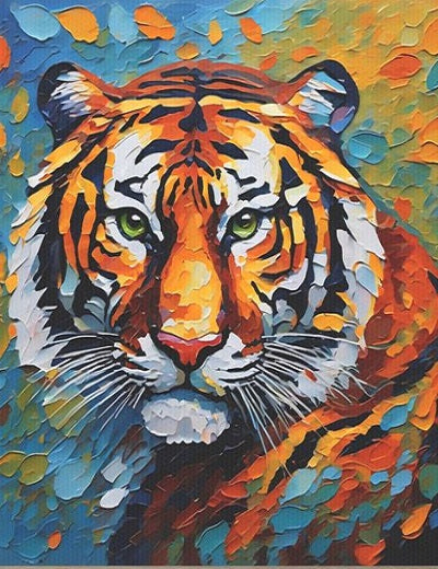 Paint by Numbers Kit Abstract Colorful Tiger