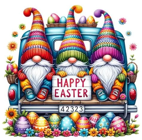 Paint by Numbers Kit Happy Easter