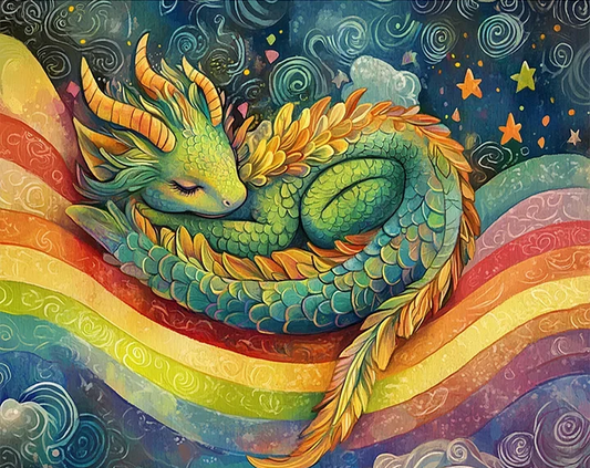 Paint by Numbers Kit Sleeping Dragon