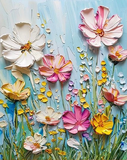 Paint by Numbers Kit 3D Flowers