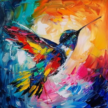 Paint by Numbers Kit Abstract Colored Bird
