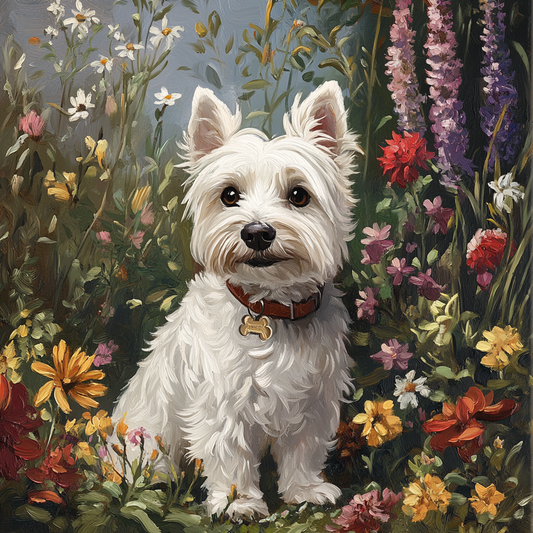 Paint by Numbers Kit Puppy in the Flower