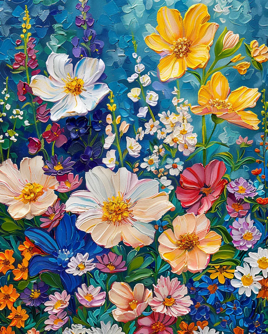 Paint by Numbers Kit 3D Flowers