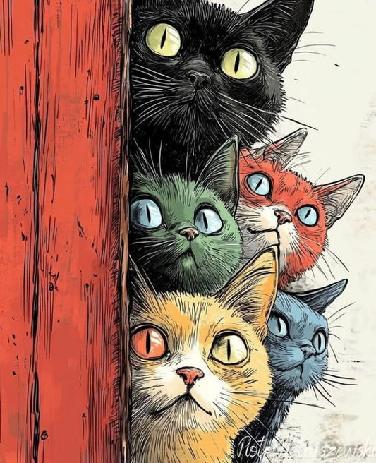 Paint by Numbers Kit Cute Cats