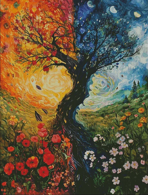 Paint by Numbers Kit Fantasy Tree