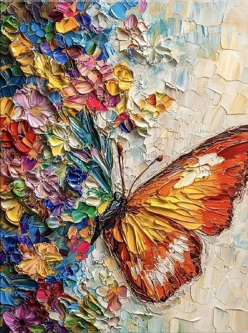 Paint by Numbers Kit Abstract 3D Butterfly