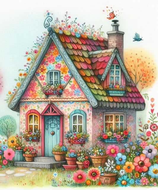 Paint by Numbers Kit Colorful Houses