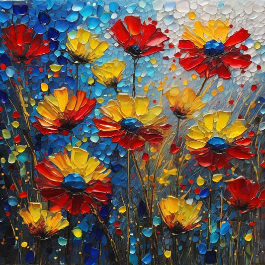 Paint by Numbers Kit Colorful Flowers
