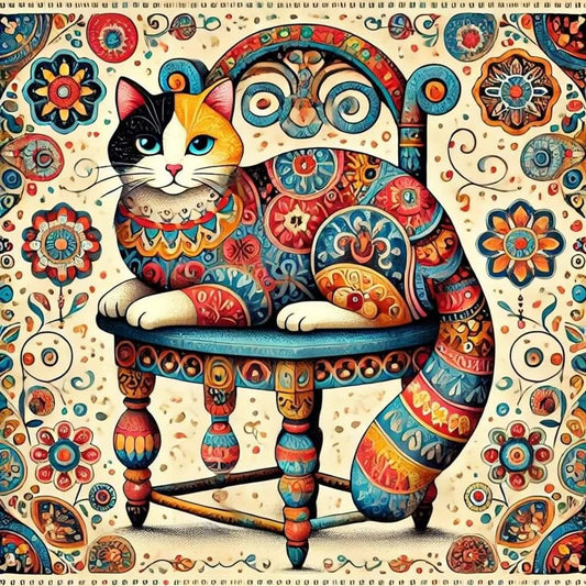 Paint by Numbers Kit Abstract Cat