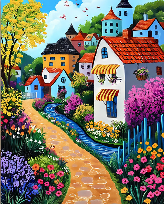 Paint by Numbers Kit Garden House