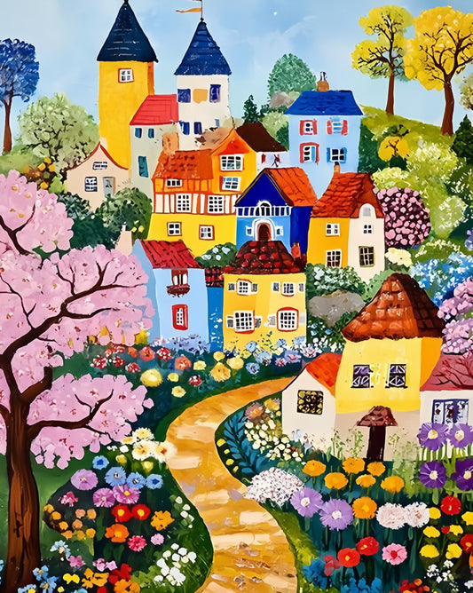 Paint by Numbers Kit Garden House