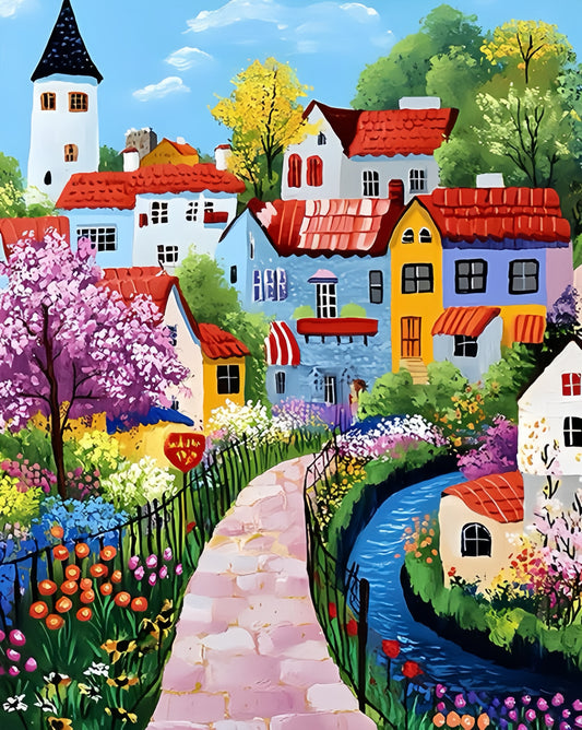 Paint by Numbers Kit Garden House