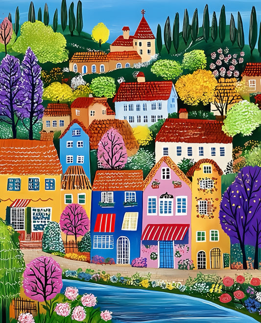 Paint by Numbers Kit Garden House