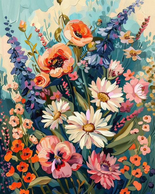 Paint by Numbers Kit Wildflowers