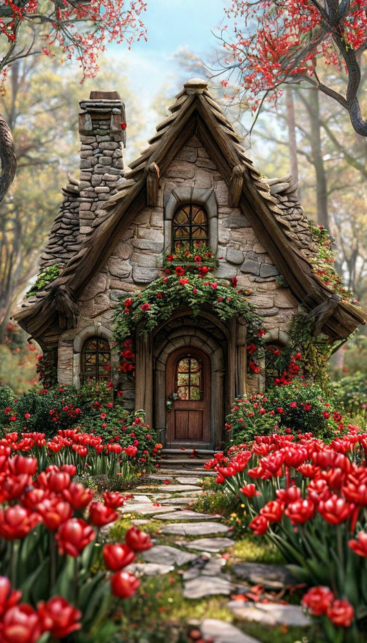Paint by Numbers Kit Garden House