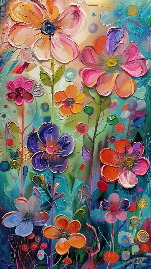 Paint by Numbers Kit 3D Appearance Flowers