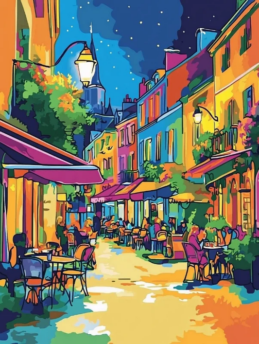 Paint by Numbers Kits Abstract Color Street Scene