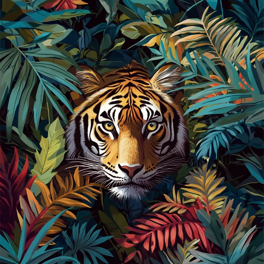 Paint by Numbers Kit Tiger In The Bush
