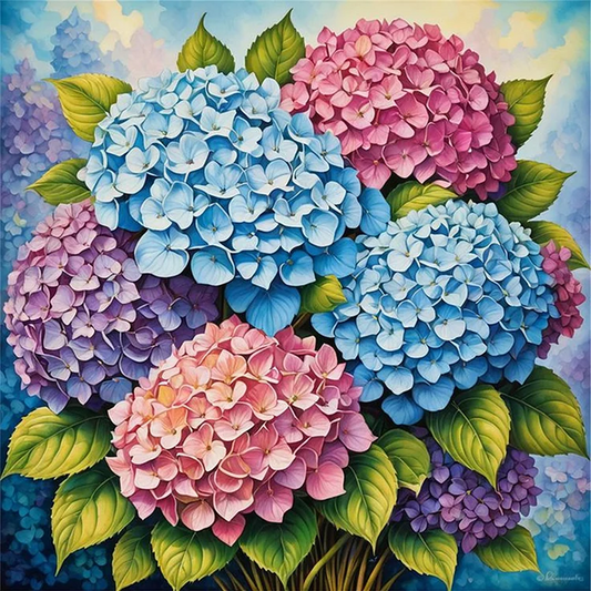Paint by Numbers Kit Colored Flowers