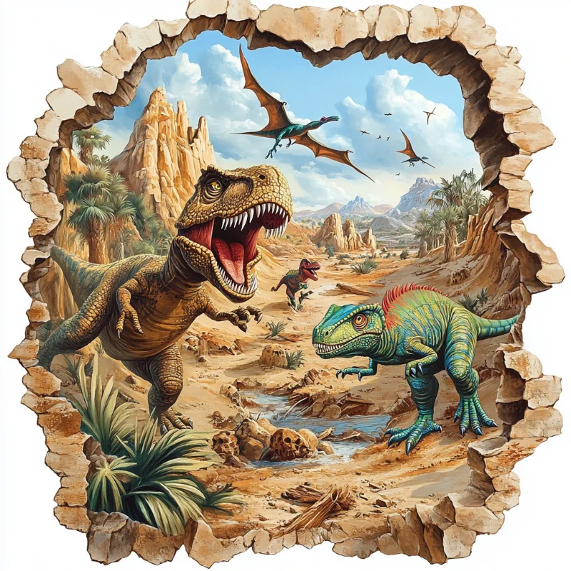Paint by Numbers Kit Dinosaurs