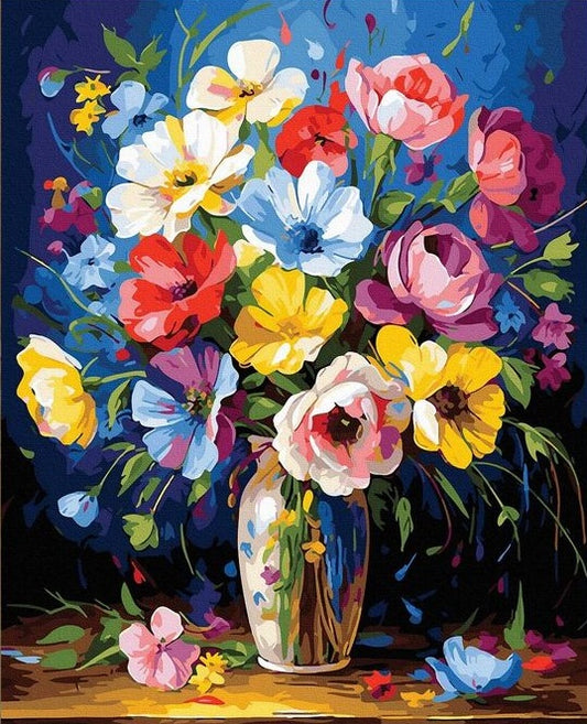 Paint by Numbers Kits Colored Flowers