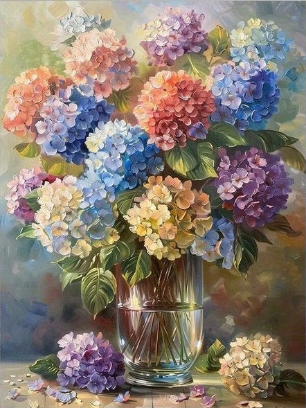 Paint by Numbers Kits Colored Flowers