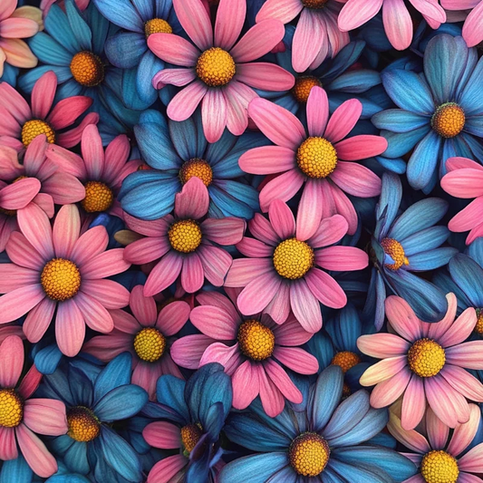 Paint by Numbers Kit Pink And Blue Flowers