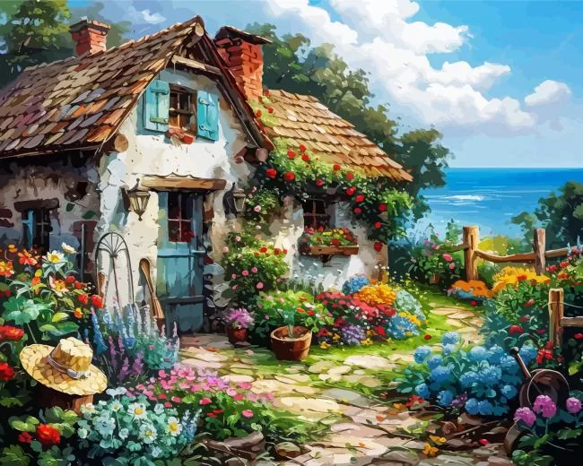 Paint by Numbers Kits Beautiful Garden House