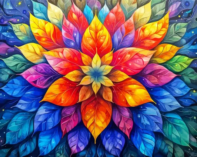 Paint by Numbers Kits Colored Flowers