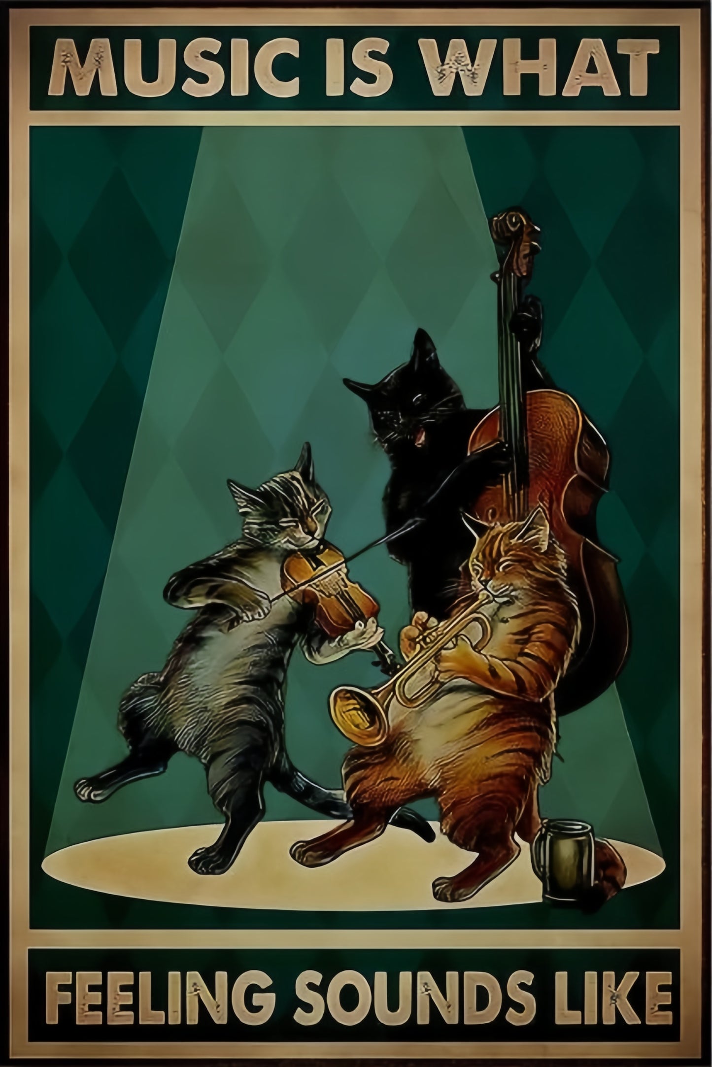 Paint by Numbers Kit Cat Poster
