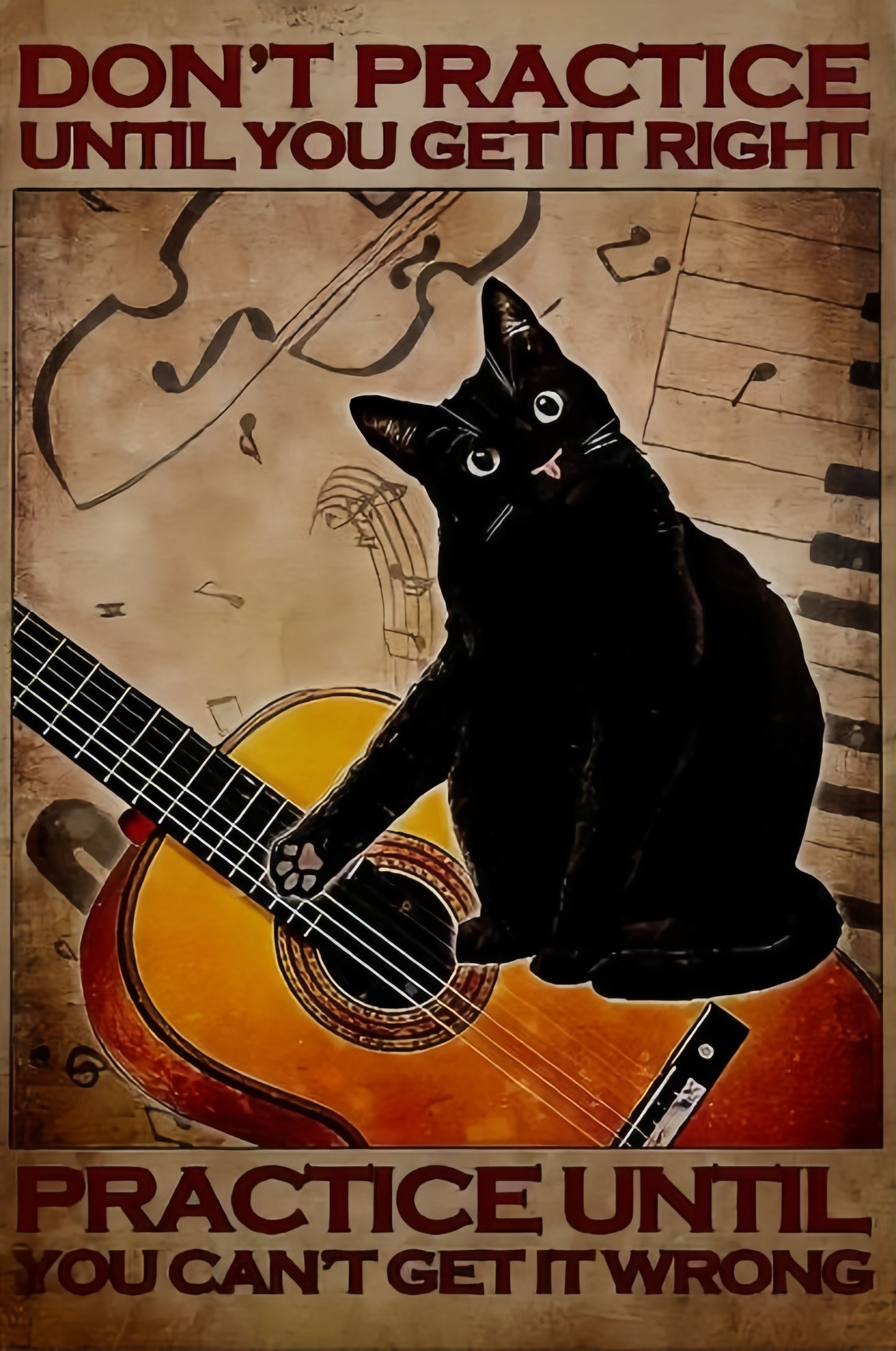 Paint by Numbers Kit Cat Poster